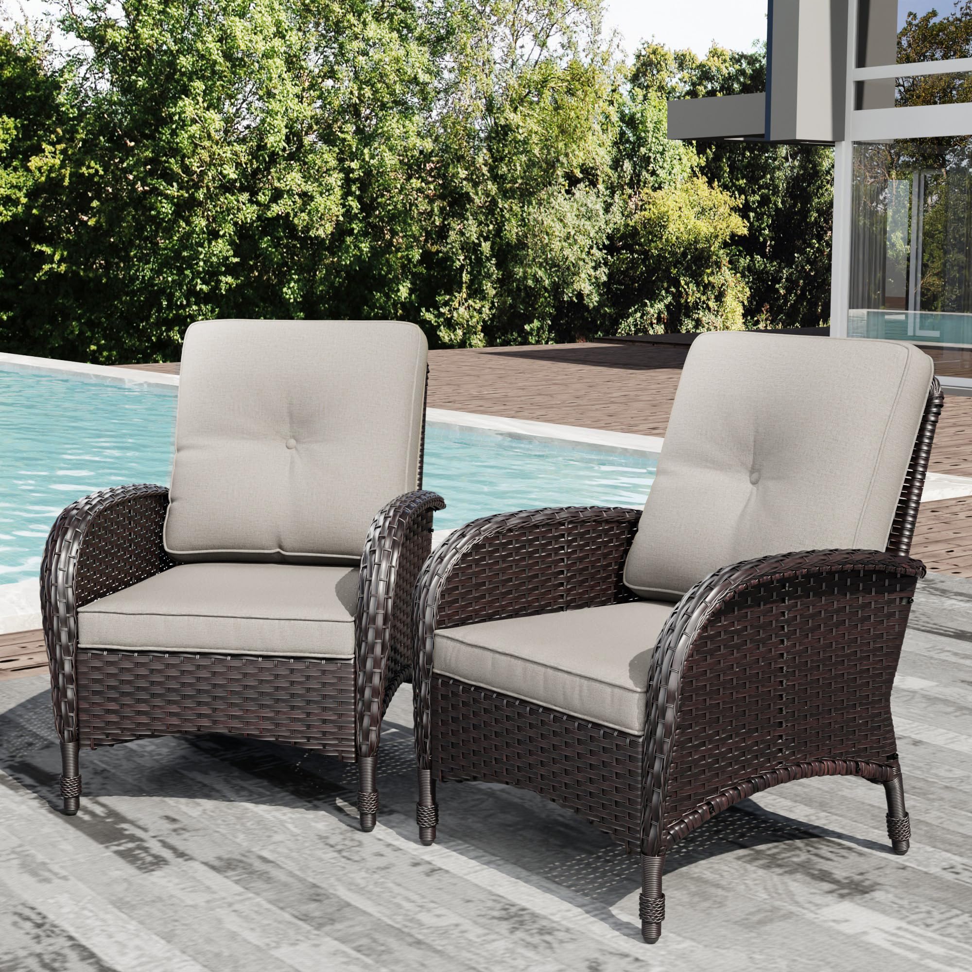 Joyside Wicker Patio Chairs Set of 2