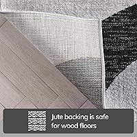 Vista 4 de Well Woven Dulcet Bingo - Alfombra geométrica moderna gris de 2 pies 7 pulgadas x 3 pies 11 pulgadas