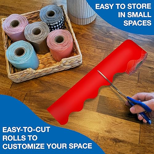 Vista 26 de Carson Dellosa Grow Together - Bordes de madera clara para tablón de anuncios de 65 pies, 1 rollo de ribete natural para pizarra blanca, corcho