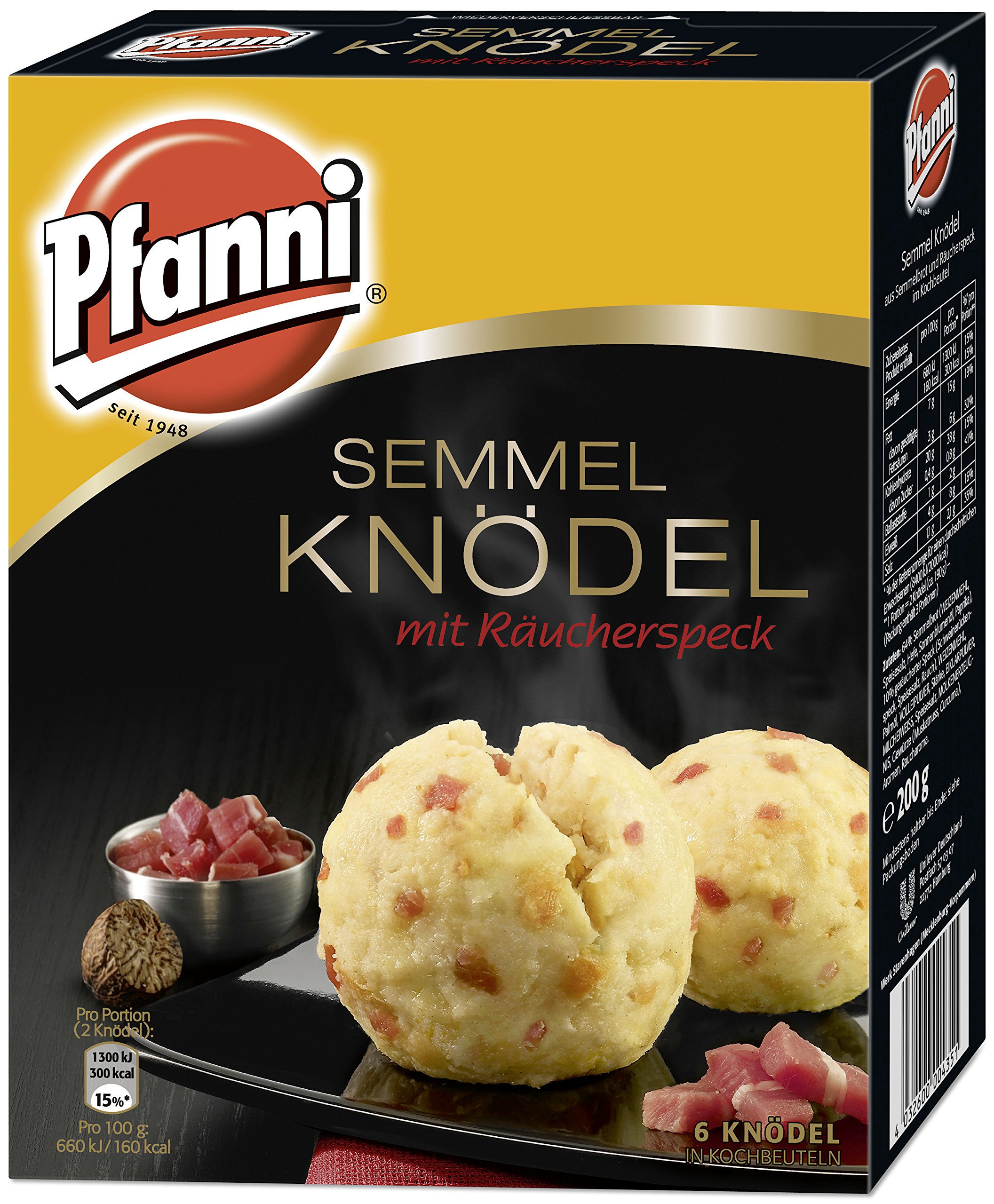 Pfanni Semmelknödel mit Räucherspeck, 7er Pack (7 x 200 g)