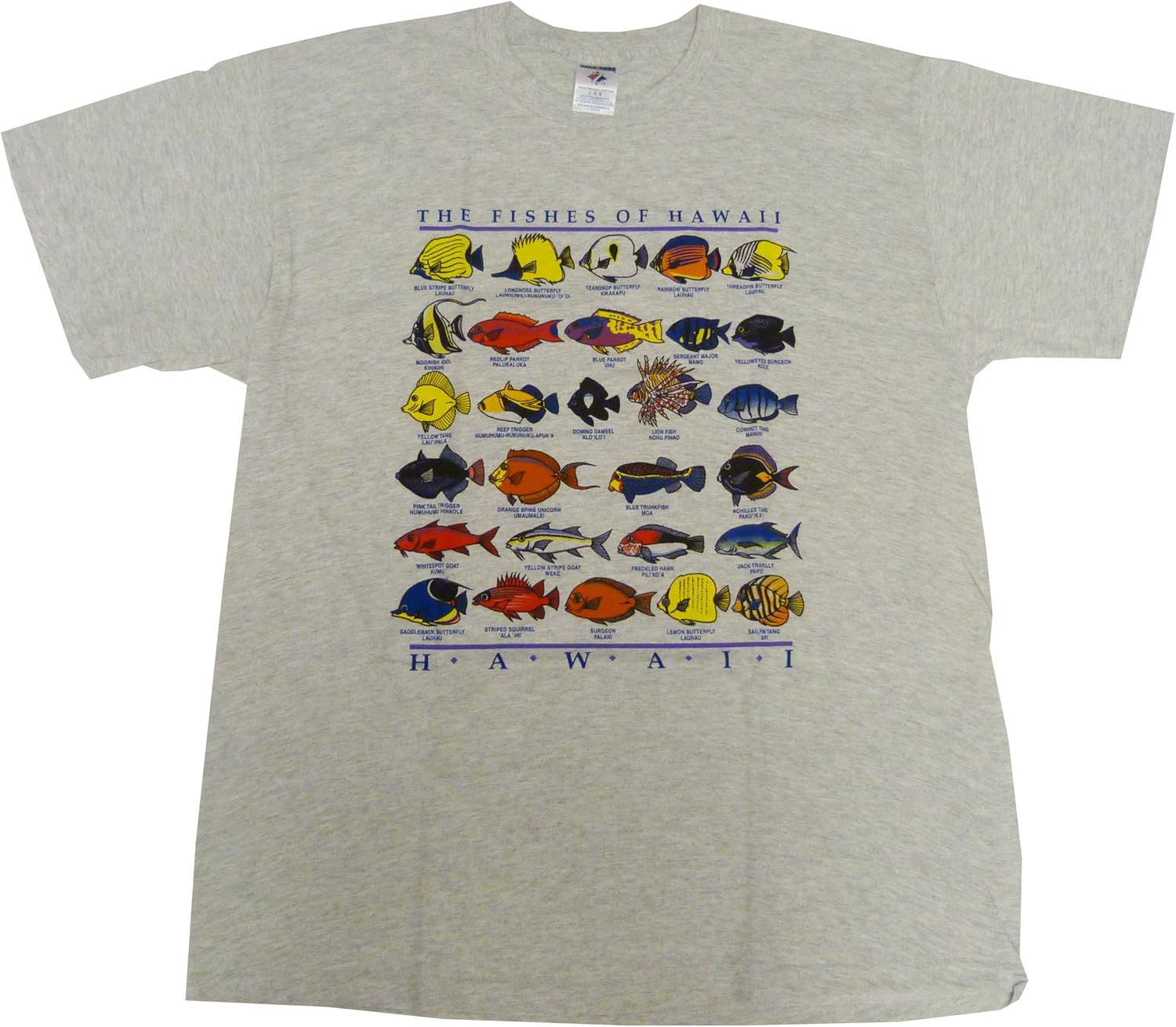 RJC Men's The Fishes of Hawaii Aloha Tee Shirt
