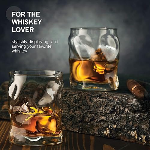 Miniatura 10 de Bormioli Rocco Vasos de whisky Sorgente Rocks de 10.25 onzas (juego de 4)  Boulder estilo bar para bourbon, whisky, agua, jugo, apto para