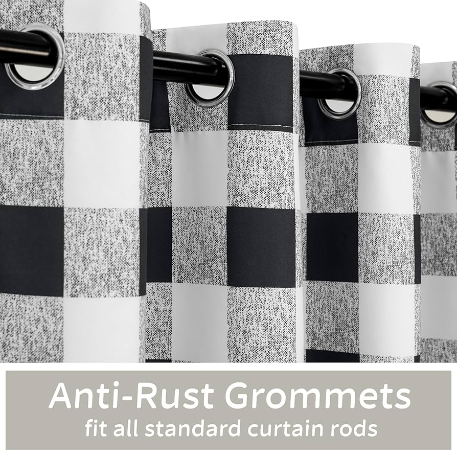 Amazon｜DriftAway バッファローチェック柄裏地 断熱遮光 部屋を暗く