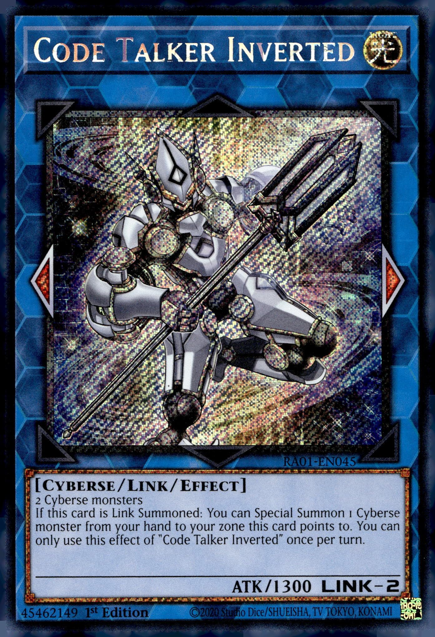 Amazon.com: Code Talker Inverted (Platinum Secret Rare) - RA01-EN045 -  Platinum Secret Rare
