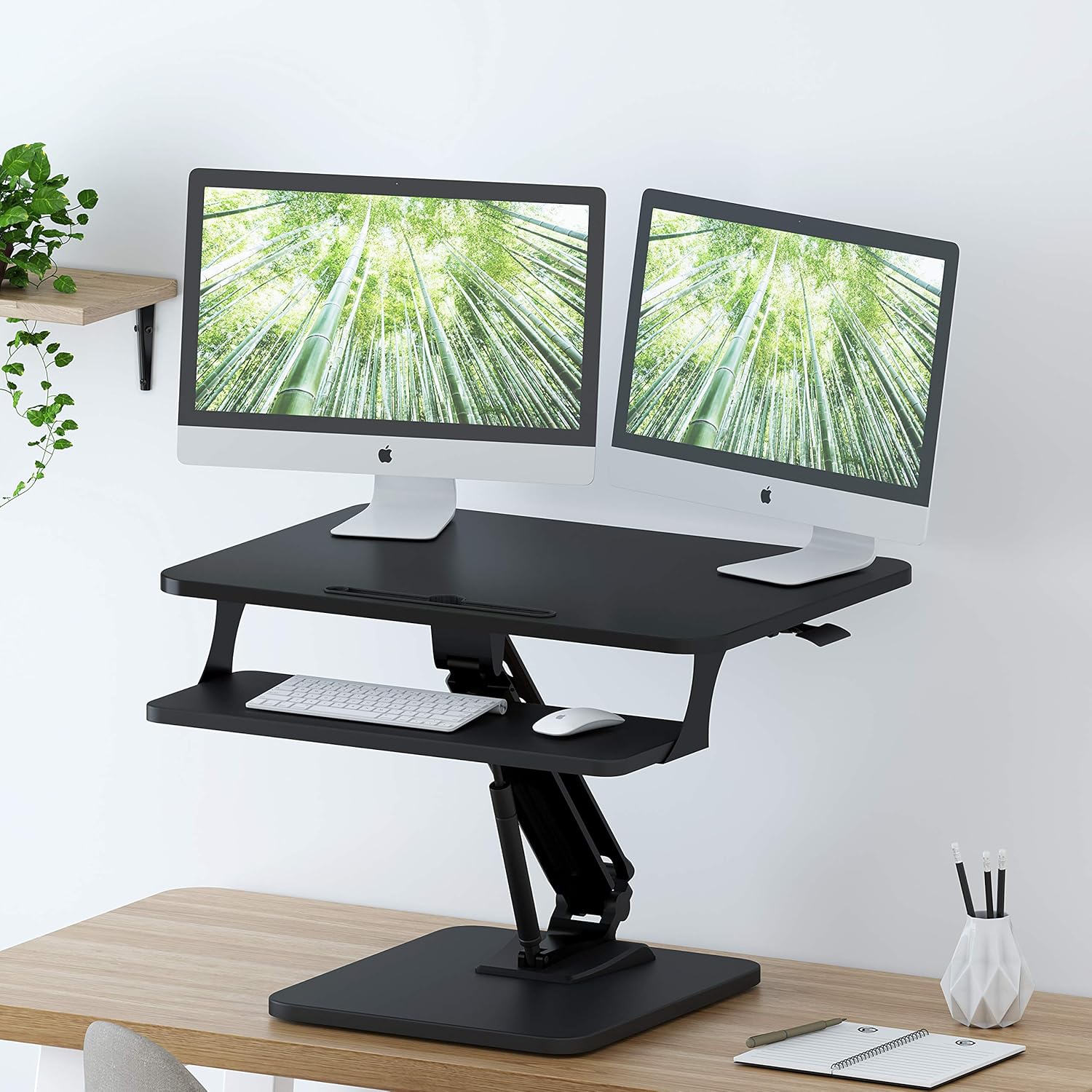 Limited Discount ZHU CHUANG Stand Up Desk Standing Desk Converter Gas Spring Sit Stand Desk Workstation Sit to Stand Desk Riser (Black 2) Flash Deals - 80% OFF ZHU CHUANG Stand Up Desk Standing Desk Converter Gas Spring Sit Stand Desk Workstation Sit to Stand Desk Riser (Black 2)