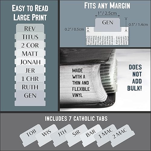Miniatura 3 de Pestañas bíblicas para mujeres y hombres, pestañas de la Biblia para estudio de la Biblia, 84 pestañas de libro de la Biblia laminadas con acabado
