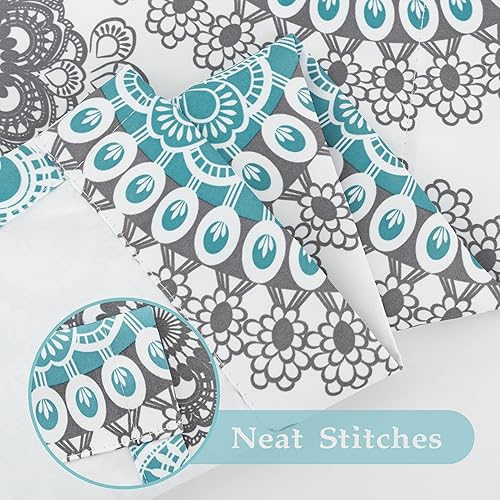 Miniatura 4 de DriftAway Cortinas para dormitorio, diseño bohemio de medallón Bella para oscurecer la habitación, cortina corta para cocina, sala de estar, 52 x 14