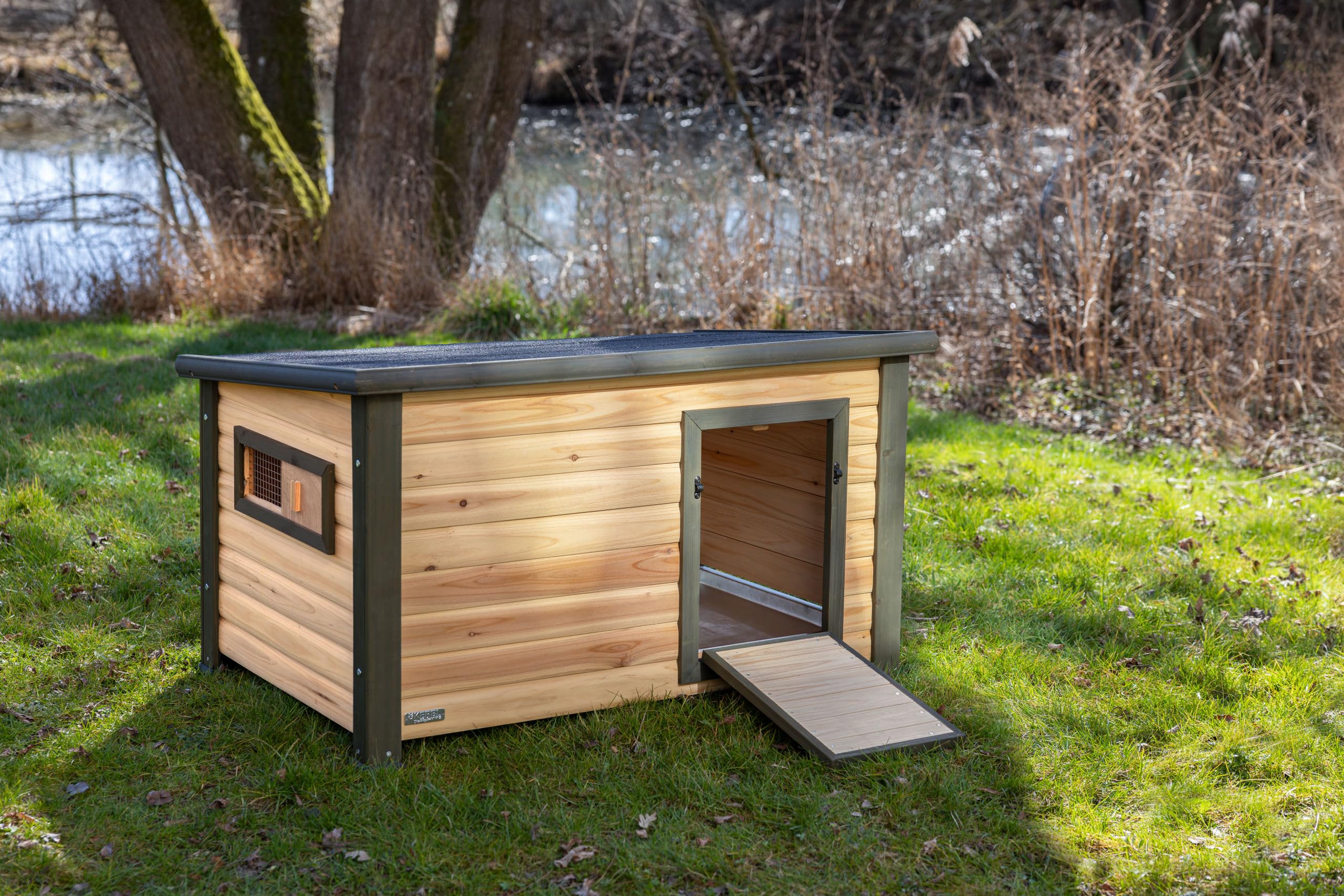 Kerbl Hobbyfarming Gallinero para Patos y Gansos Duck Town XL, 115x77x67 cm, casa para Patos, gallinero para Animales pequeños, Abeto, Gansos, Animales pequeños
