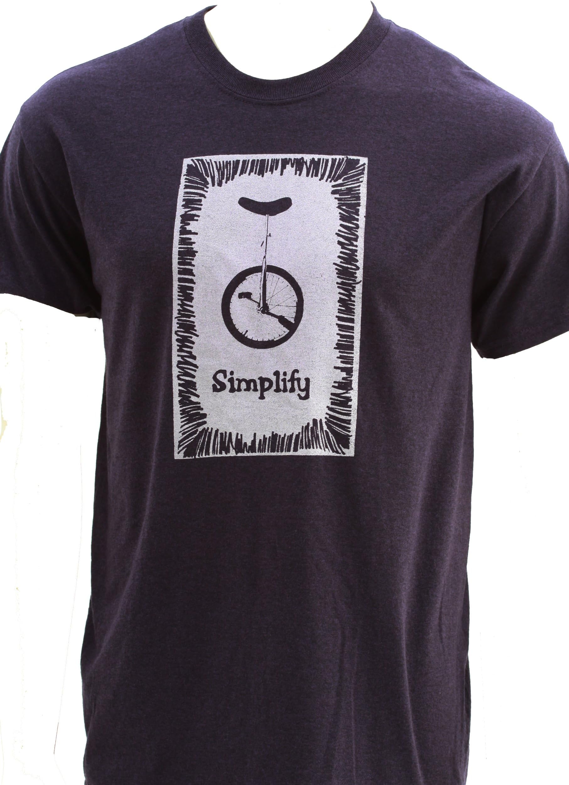 Funny Unicycle Simplify T Shirt (XX-Large, Black Berry)