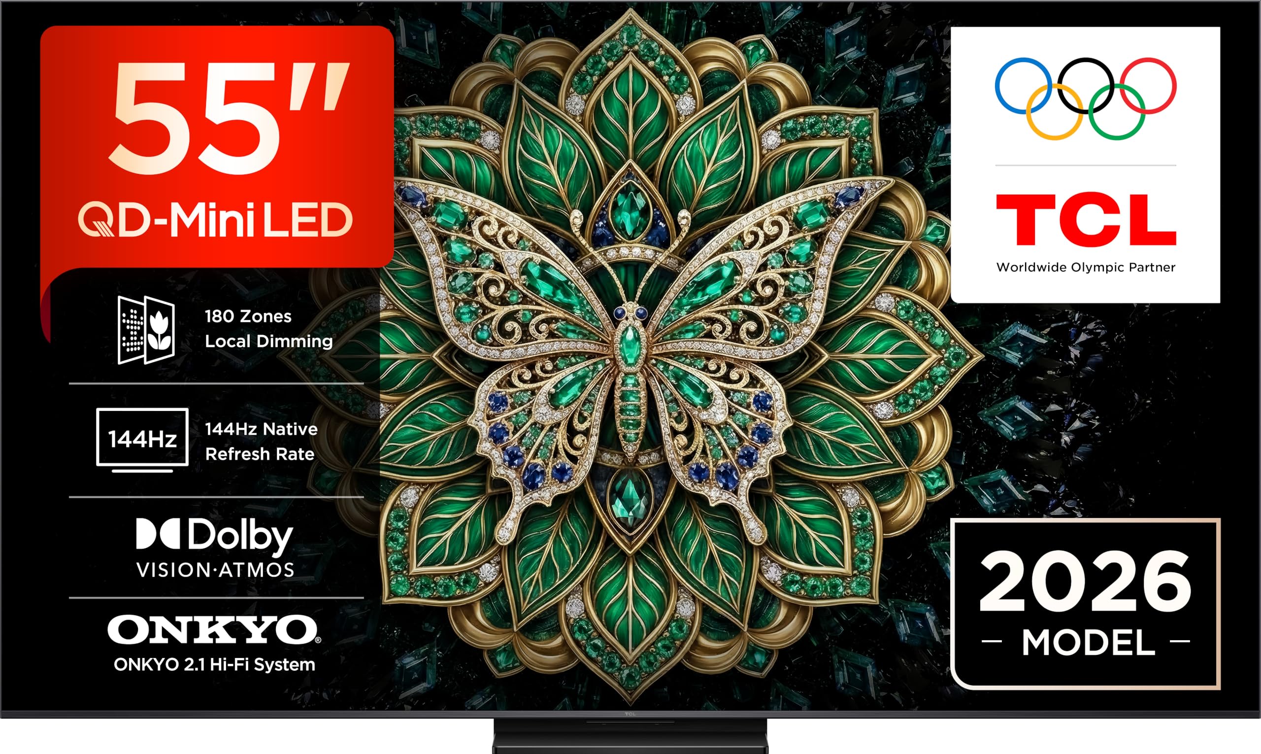 TCL Mini TV LED C6K Pro 4K QD, 144 Hz, HDR, Dolby Vision, Google TV, Google Assistant