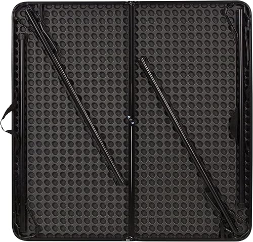 Miniatura 12 de Flash Furniture Dunham Mesa Cuadrada de Plástico Plegable para Eventos de 2.83 Pies con Asa de Transporte, Mesa de Banquete Bi-Fold para Eventos de