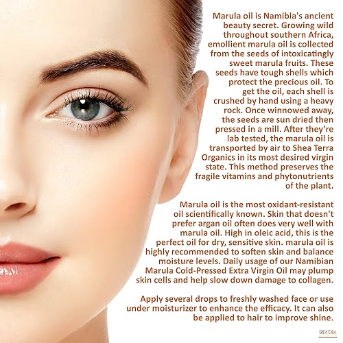Miniatura 4 de Shea Terra - Aceite virgen extra prensado en frío de marula de Namibia, rico en nutrientes, totalmente natural y orgánico con ácidos grasos