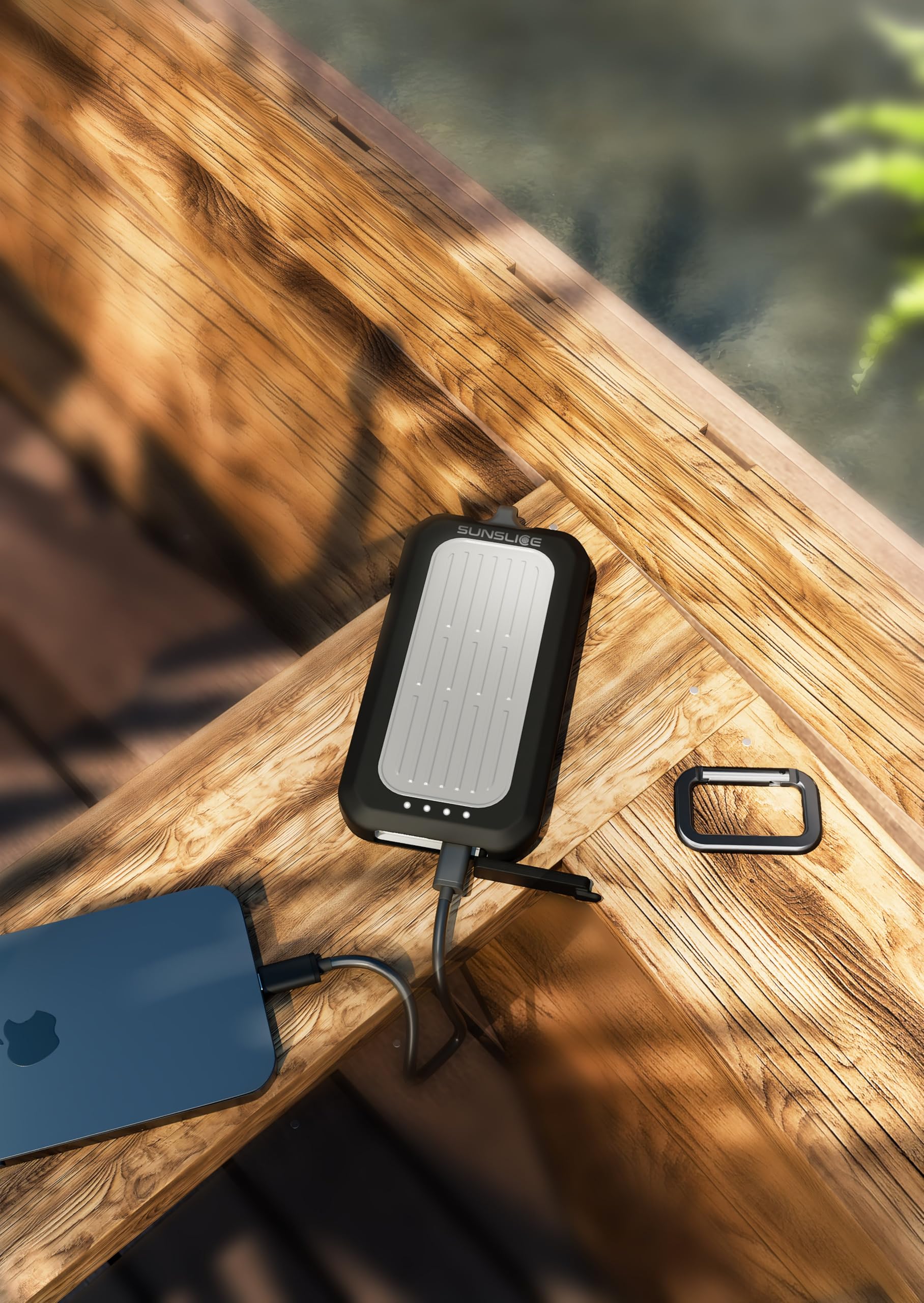 Sunslice Gravity 10 Extreme - Batteria esterna compatta e robusta, grande capacità 10.000 mAh, USB-C Power Delivery 20 W e USB-A Quick Charge 3.0, impermeabile IP67, ideale per viaggi, sport e outdoor