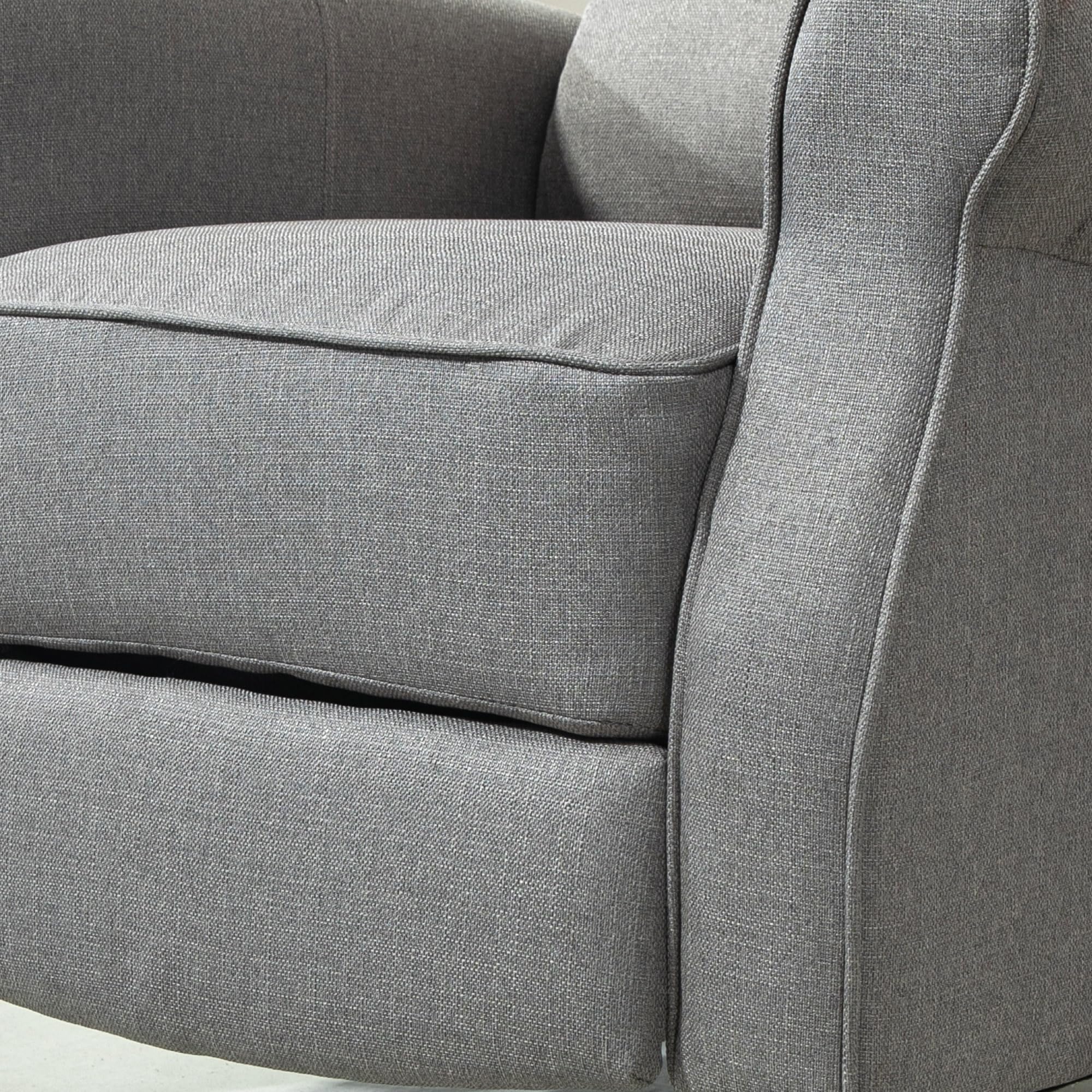 HOMCOM Sillón Relax Reclinable Manual Sillón Relax Tapizado en Lino Sintético con Reposapiés Retráctil Carga 150 kg Sillón Reclinable para Dormitorio Oficina Gris