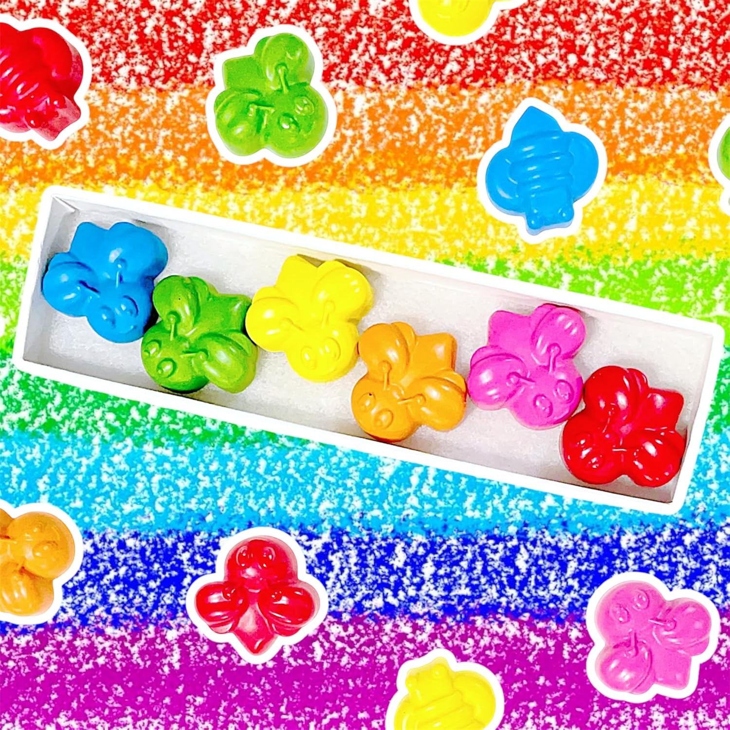 Bee Shaped Crayons,7 Sets -Shaped Crayons,Bulk Crayon Set, School Supplies Gift for Kids, Christmas & Birthday Gift for Kids (7 Sets) Party Favor