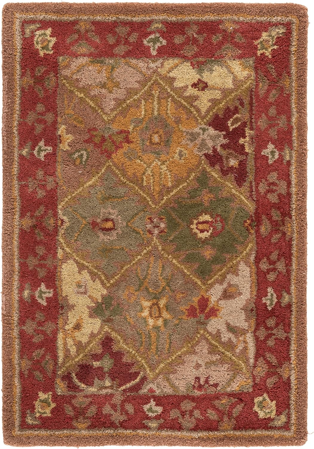 SAFAVIEH Heritage Collection Accent Rug - 2' x 3', Multi, Handmade Traditional Oriental Wool, Ideal for High Traffic Areas in Entryway, Living Room, Bedroom (HG111A)