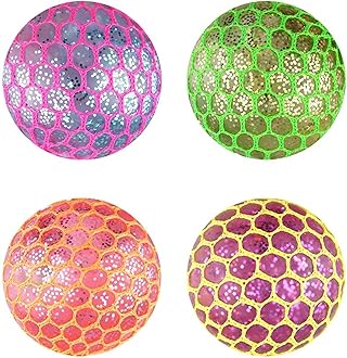 Squishy Mesh Ball Fidget Toys, Stress Balls Alleviate Tension, Anxiety, Improve Your Focus and Stress Relief for Adults and Kids - Squishy Toys Gifts (1 Unit)