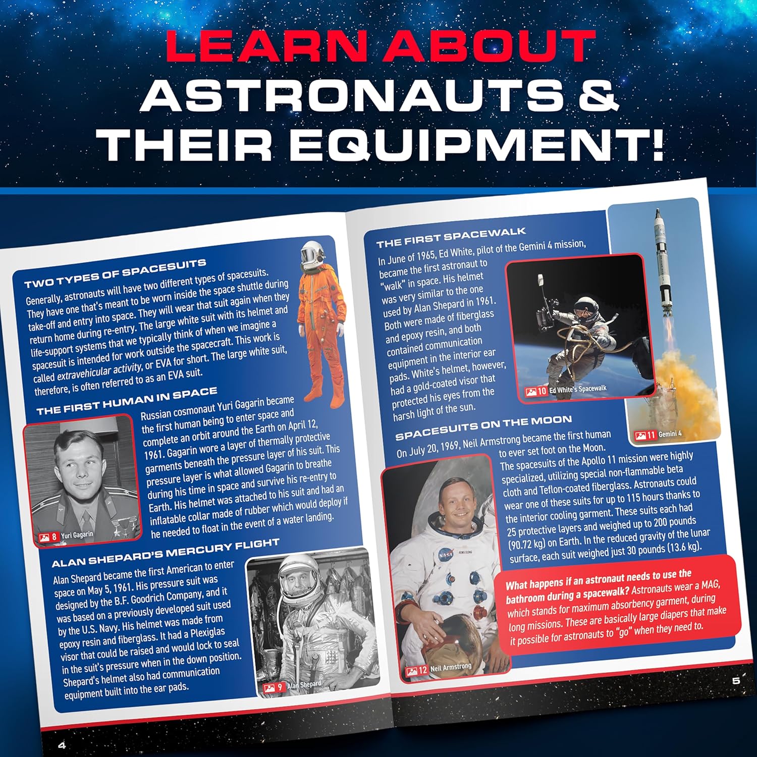 NASA Astronaut Helmet Halloween Costume Accessory for Kids – Wearable Space Helmet with Foam Padding, Sticker Sheet & Learning Guide, Easy Assembly, Great for Dress Up and Imaginative Play - Image 6