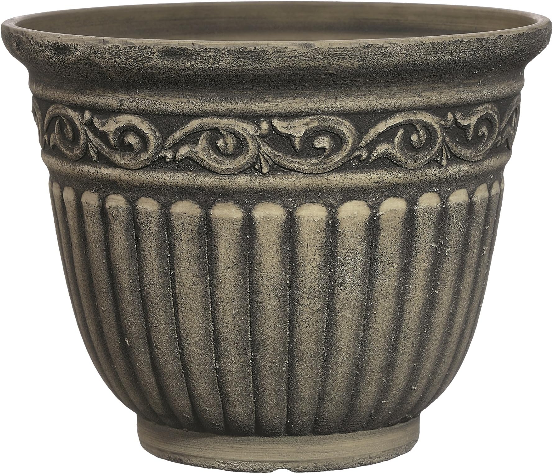 Classic Home and Garden 9475-060 Umbria Planter, 12" Planter, Ivory Ash