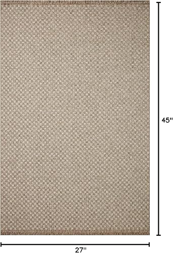 Miniatura 2 de Loloi II Dawn Collection IndoorOutdoor DAW-02 Tan 18" x 18" Sample Rug