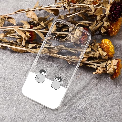 Miniatura 7 de JOYLAND - Bonita funda de pingüino de dibujos animados 2 diseñada para iPhone 13, funda transparente para teléfono femenino, elegante funda flexible