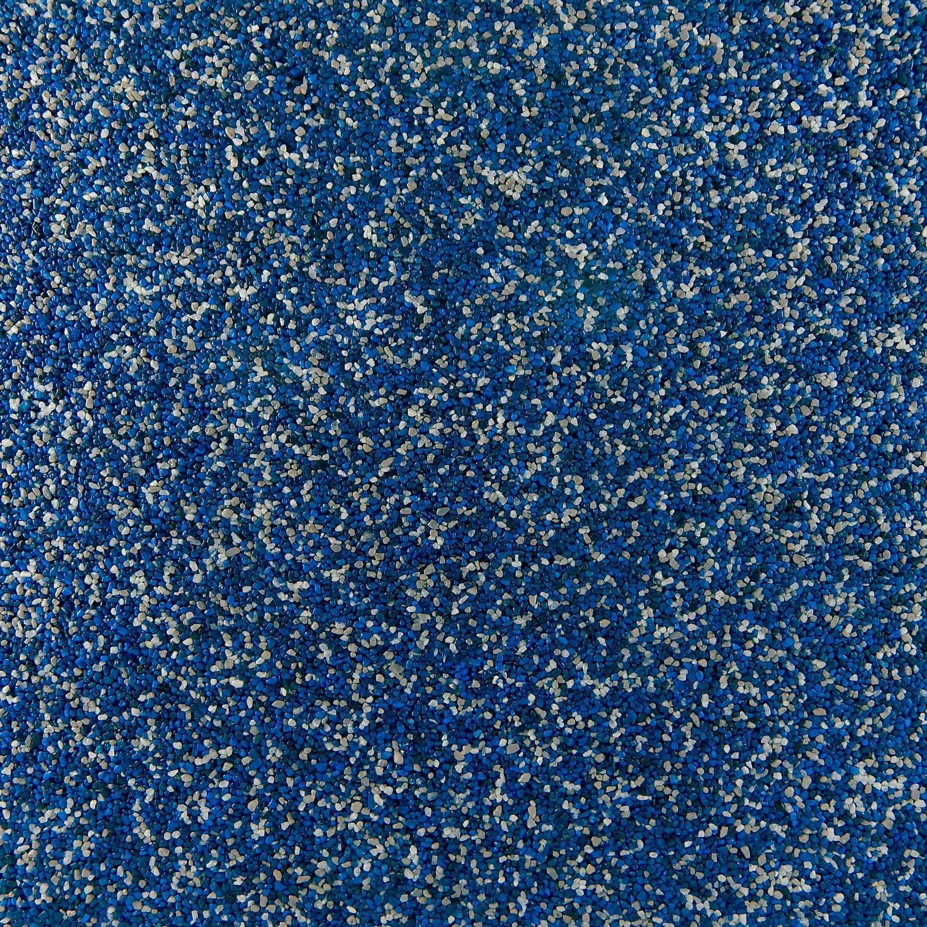 Terralith Buntsteinputz 14kg in blau-weiß, Sockelputz für Innen und Außen mit Reinacrylat Bindemittel aus Naturstein, 1-2mm Körnung (BSP11)