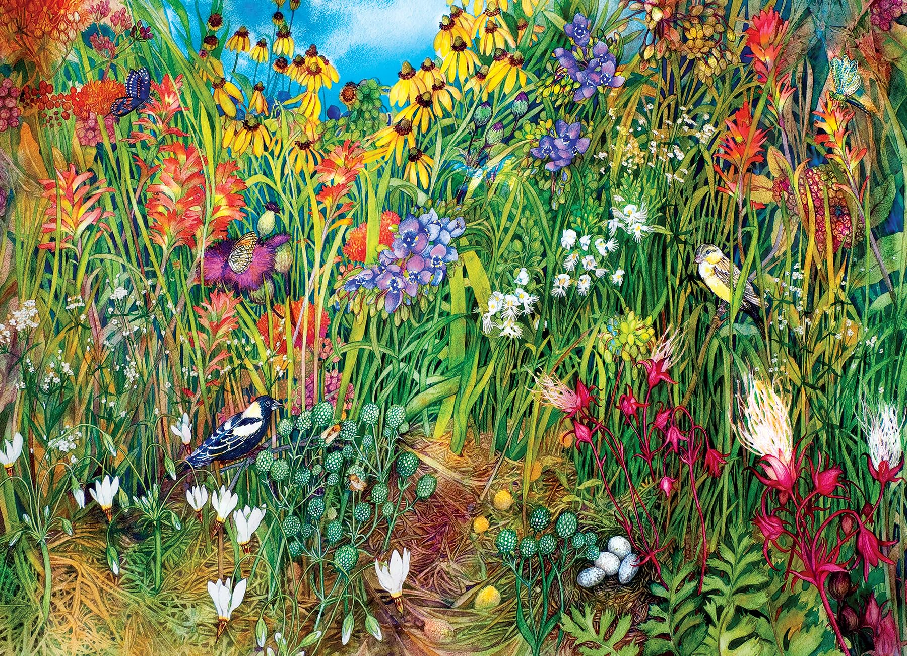 Cobble Hill 1000 Piece Puzzle - Prairie Grass - Sample Poster Included