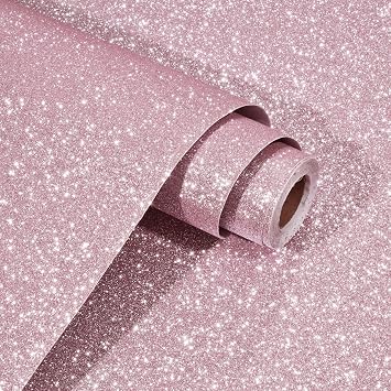 WESTICK Sparkle Glitter Wallpaper for Bedroom Walls 394 x 15.8 in Glitter Contact Paper Removable Wallpaper Peel and Stick Self Adhesive Sparkling Wall Paper for Living Room Wall Girls Vanity Drawers