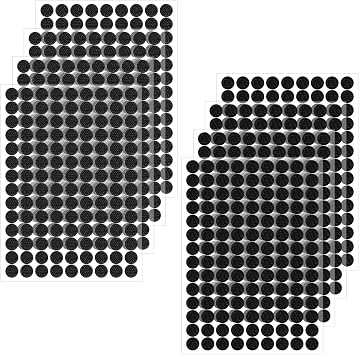 Giantree Self Adhesive Dots, 1008Pcs504 Pair 0.39 Inch/10mm Diameter Hook and Loop Self Adhesive Dots Tape, Nylon Strong-Adhesive Back Dot for Arts and Crafts School Office HomeBlack