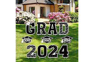 Tatuo Graduation Yard Sign Decorations Grad 2024 Lawn Signs for Outdoor Grad Party