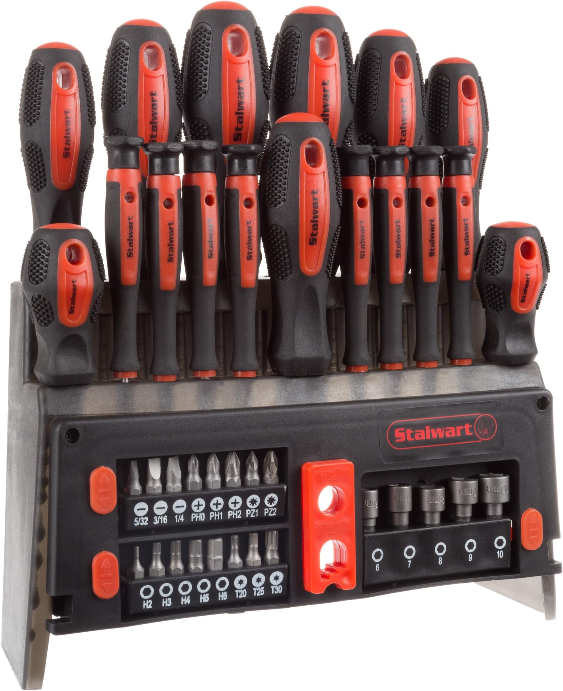 39-Piece Magnetic Screwdriver Set - Screw Driver Set Kit with Bits, Power Nut Driver and Wall Mountable Stand - Tool Kit with Phillips, Torx and Flathead Screwdrivers - Tool Sets for Men