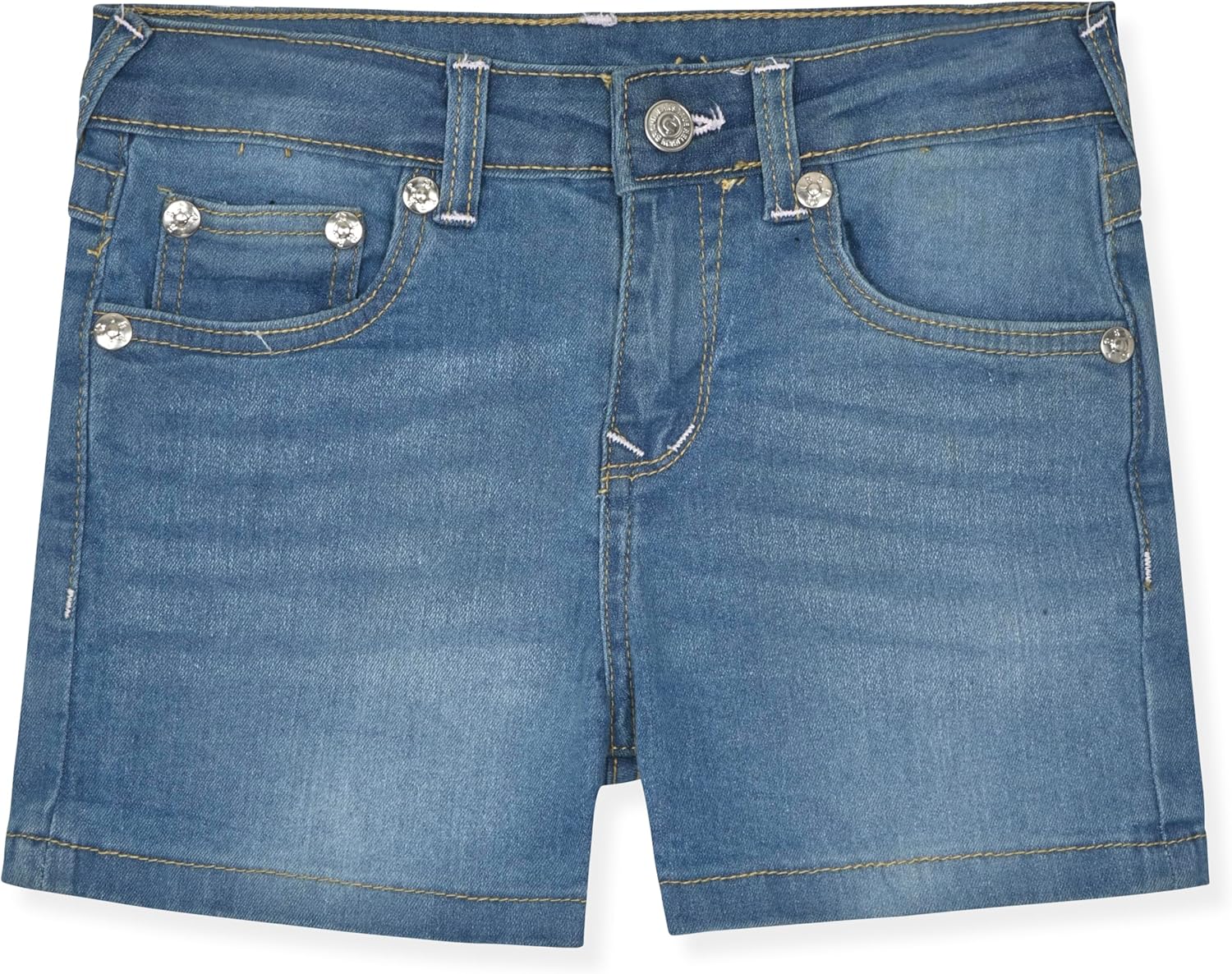 True Religion Girls Jeans Shorts Set Girls Denim Short and Fashion Tee Shirt Clothing Set for Kids