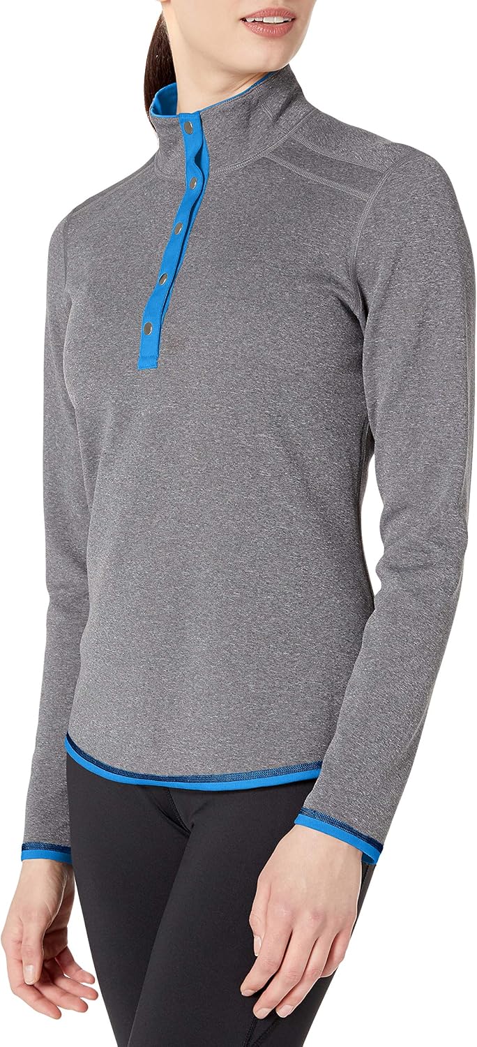 Cutter & Buck Women's 50+ UPF Stretch Evergreen Reversible Snap Placket Pullover
