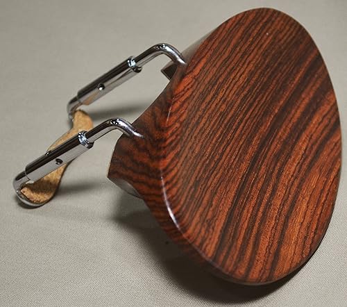 Flat Flesch 3/4-4/4 Violín Chinrest - Palisandro con soporte estándar