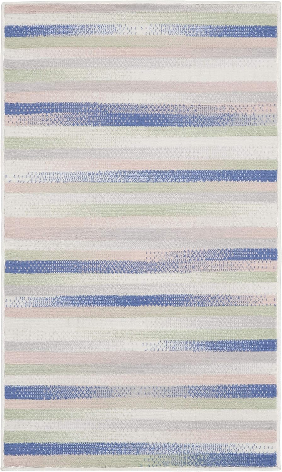 Nourison Home Whimsicle Abstract Ivory Multicolor 3' x 5' Area Rug, Easy Cleaning, Non Shedding, Bed Room, Living Room, Dining Room, Kitchen (3x5)