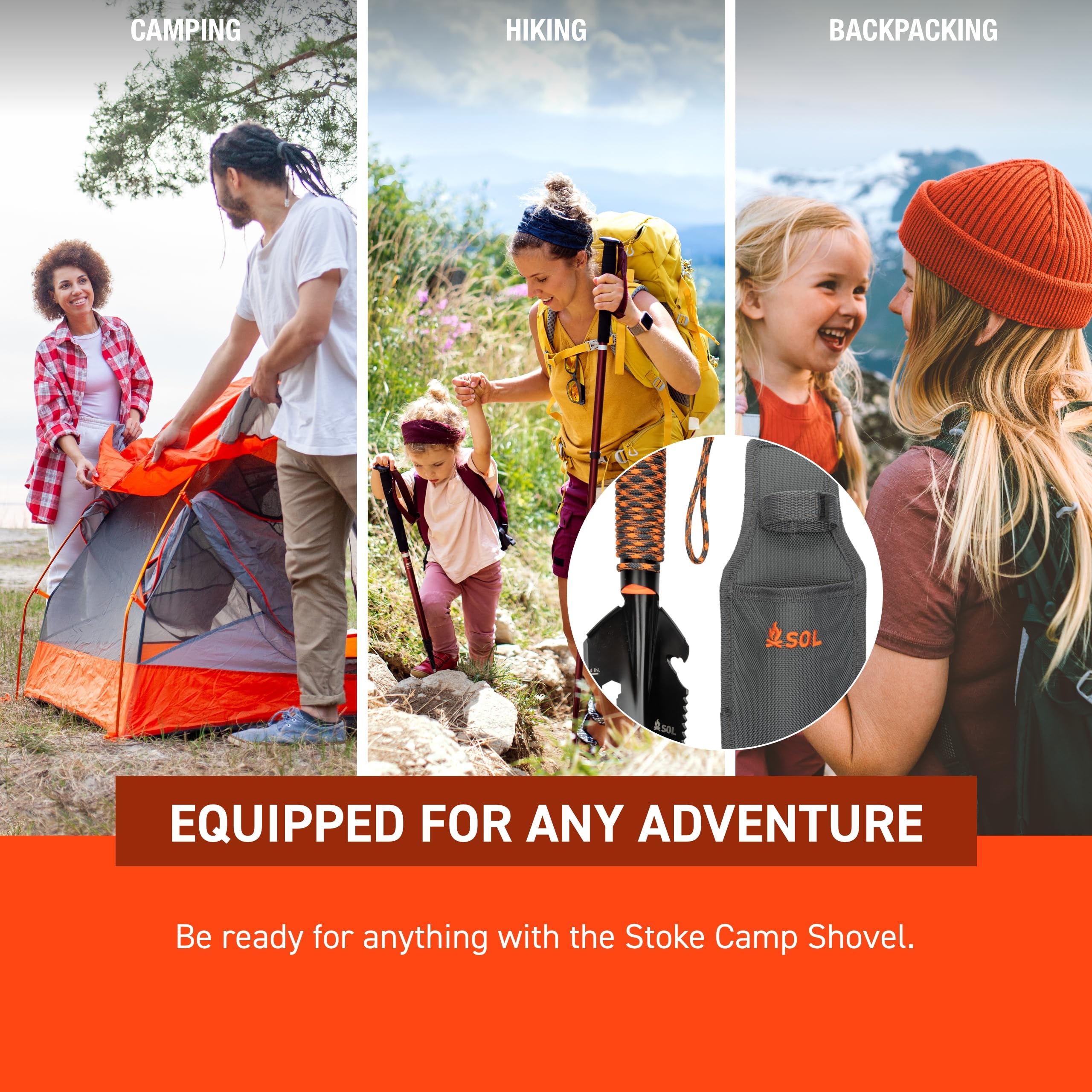 SOL Stoke Multi-Tool Shovel - Camping & Hiking -7 SOL Stoke Multi-Tool Shovel - Camping & Hiking -7