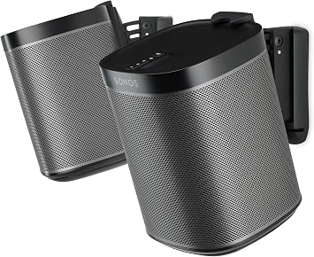 Pair, Black - Flexson Pair Wall Mount for Sonos One - Black