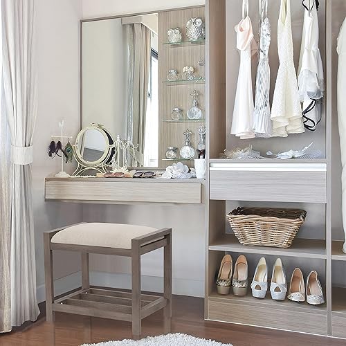 Miniatura 7 de Hillsdale Furniture Amelia, taburete de tocador blanco