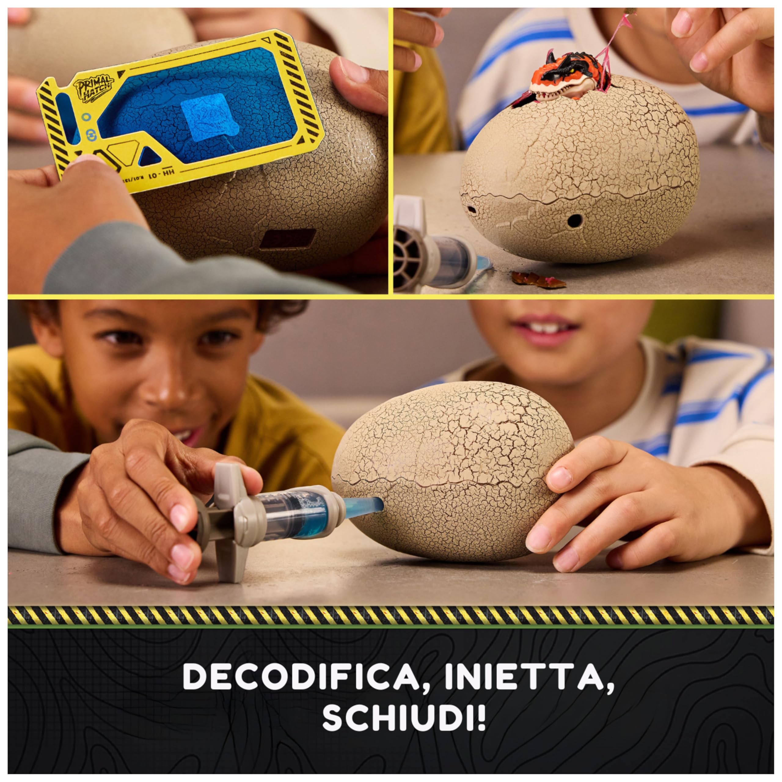 Primal Hatch Hybrid Hatchers, Giocattolo Dinosauro & Uovo che si schiude, Mini Creatura Misteriosa, Gioco per Bambine e Bambini dai 5 Anni in Su, Modelli Assortiti