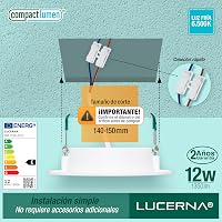 LUCERNA LED Beépíthető Négyzet Spotlámpa 6500K Hideg Fehér 12W 6 Darab 2