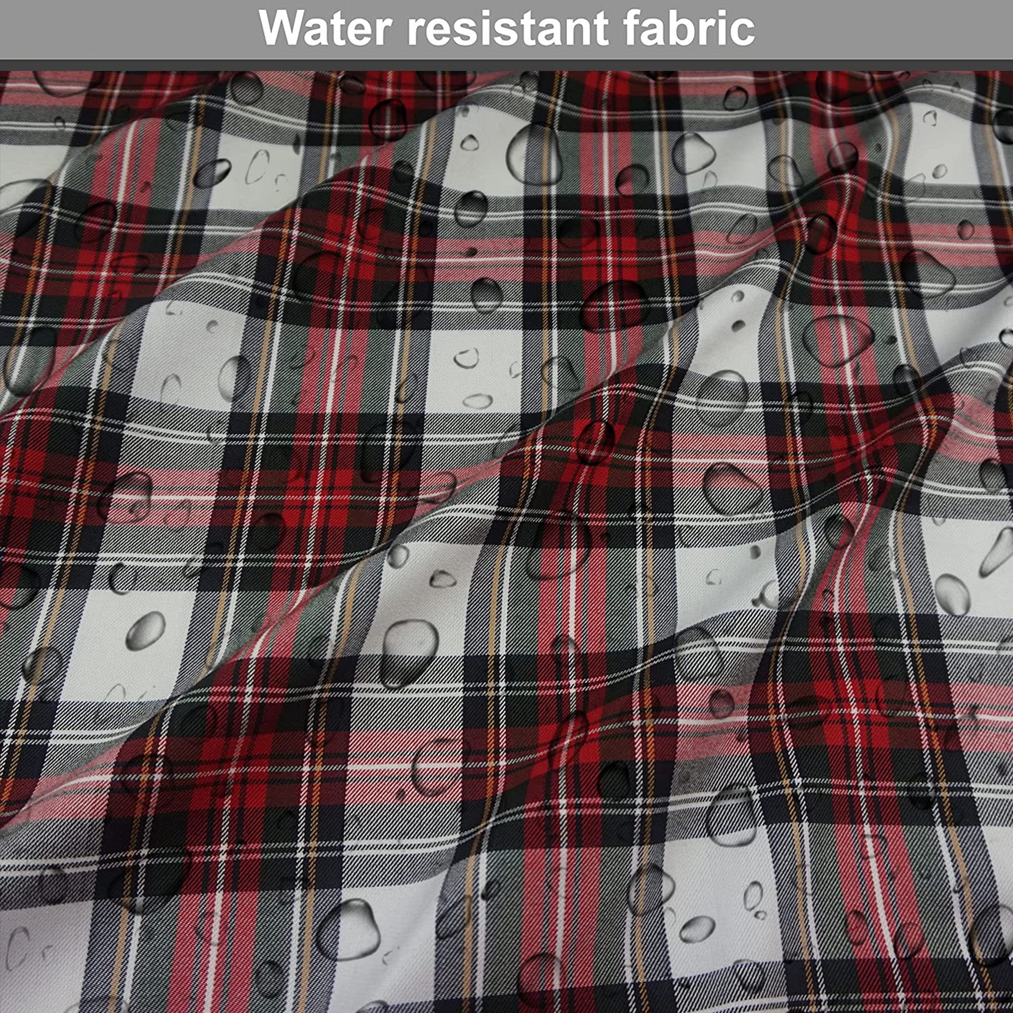 The Fancy Dress® Scottish Fashion Tartan Plaid Check Poly Viscose Wool, Craft & Dress, Red White, 100 x 150 centimeters - Image 4