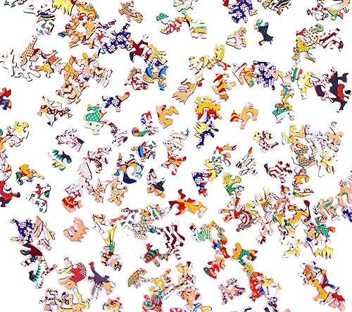 Miniatura 3 de HARTMAZE Rompecabezas de madera con diseño de flores de furia en belleza y fascinación, 246 piezas verdaderamente únicas, forma cuadrada pequeña, la