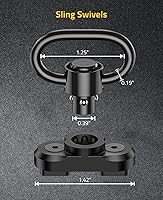 Vista 5 de CVLIFE Soporte Giratorio para Cabestrillo 1.25" Montura Tradicional de Cabestrillo para Cabestrillo de Dos Puntos