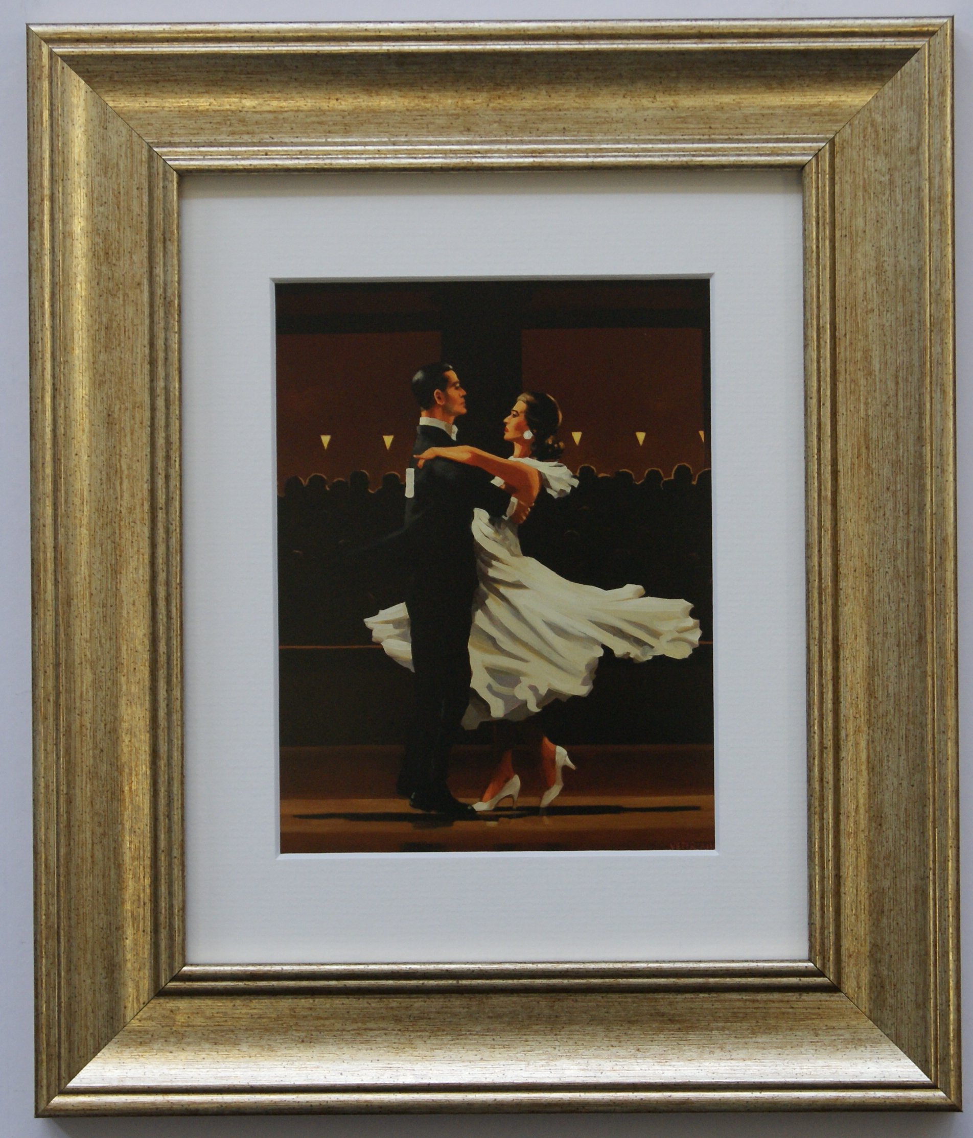 Keats Gallery White Take This Waltz By Jack Vettriano Framed Art Print Picture (33Cm X 28Cm)