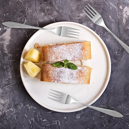 Miniatura 4 de Royal - Juego de mini tenedores de postre - 6.0 - Cubiertos de acero inoxidable - Ideal para degustaciones - pasteles - y tenedores de ensalada -