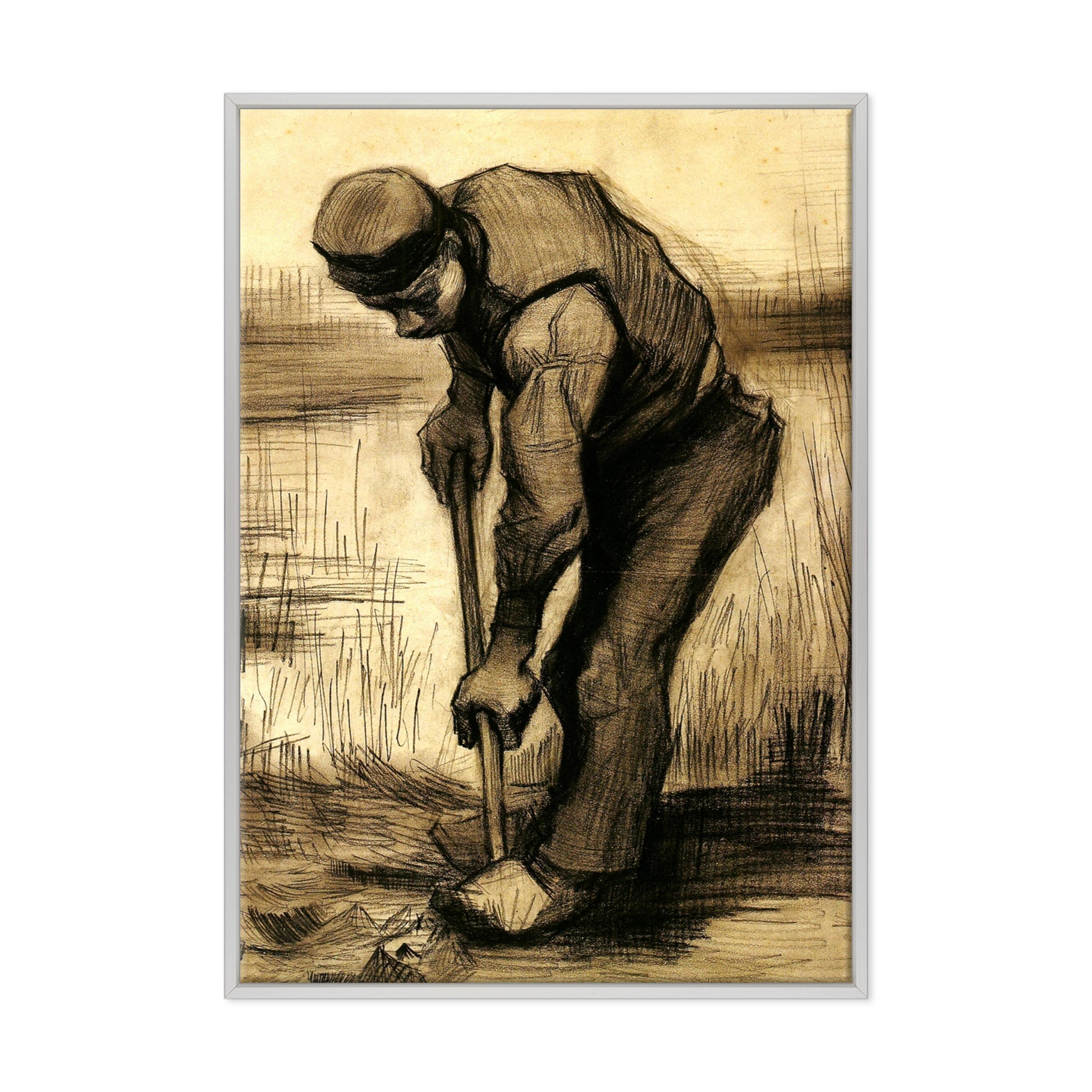 Cuadro sobre lienzo Canvas – ConKrea – Listo para colgar – Van Gogh – Digger – Campo De Patatas 1885