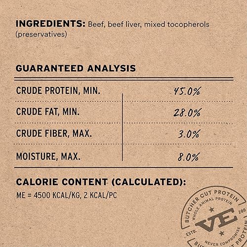 Vista 23 de Vital Essentials Beef Tripe Bites - Golosinas para perros, 2.3 onzas, crudas liofilizadas Proteína única Golosinas de entrenamiento con alto