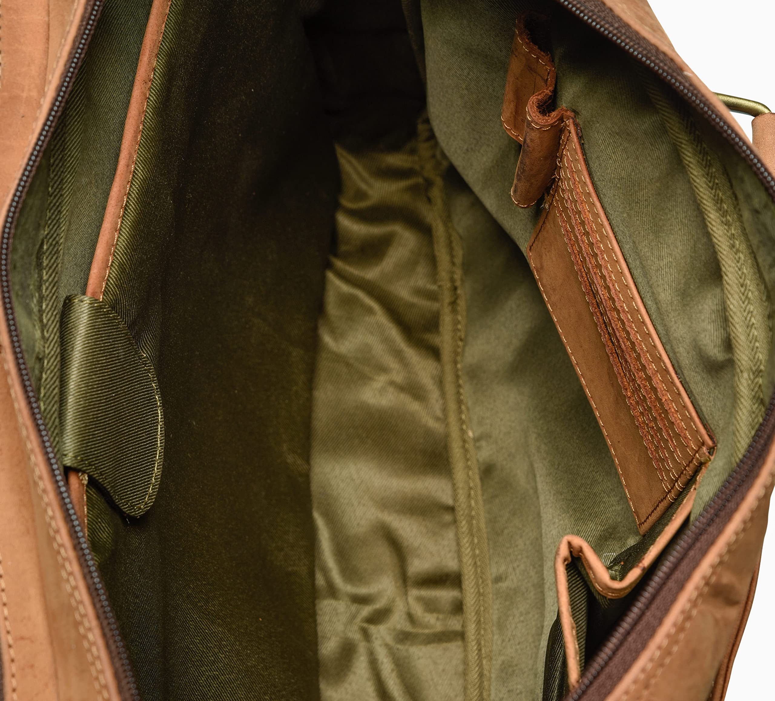 LEABAGS Bolso para Hombres y Mujeres | Bolsa de Portátil de Cuero Genuino de hasta 16" | Bolso Bandolera con Correa | Bolso de Hombro | Bolsa Mensajera | Bolsa de Trabajo