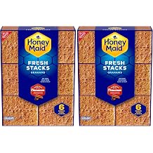 HONEY MAID Fresh Stacks Cinnamon Graham Crackers, Travel Snacks, 12.2 oz 6 Multi Snack Packs Pack of 2