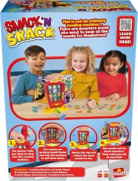 Goliath Smack 'N Snack Game - Collect Snacks from Vending Machine Before Monsters Attack! - Ages 4 and Up, 2-4 Players